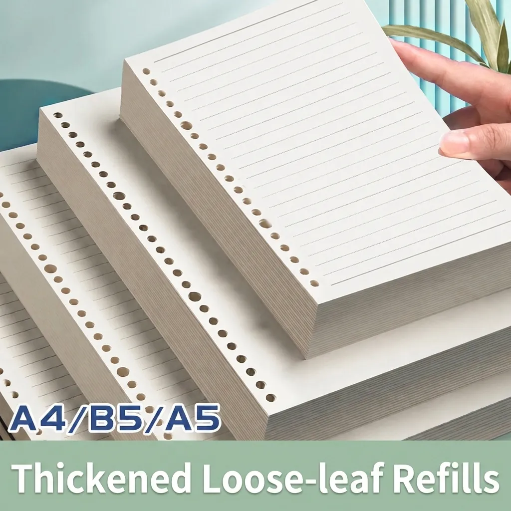 Loose Leaf Refills Thickened Dowling Paper A4 B5 A5 Multi Hole Lined Grid Blank Cornell Writing Notebook Inner Core