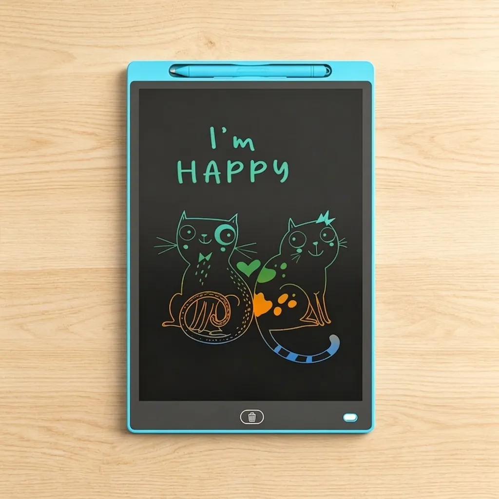 Portable Children LCD Writing Tablet Erasable Colorful Drawing Board Electronic Graphics Pad Eyes Protection ABS Material Writing Pad For Kids
