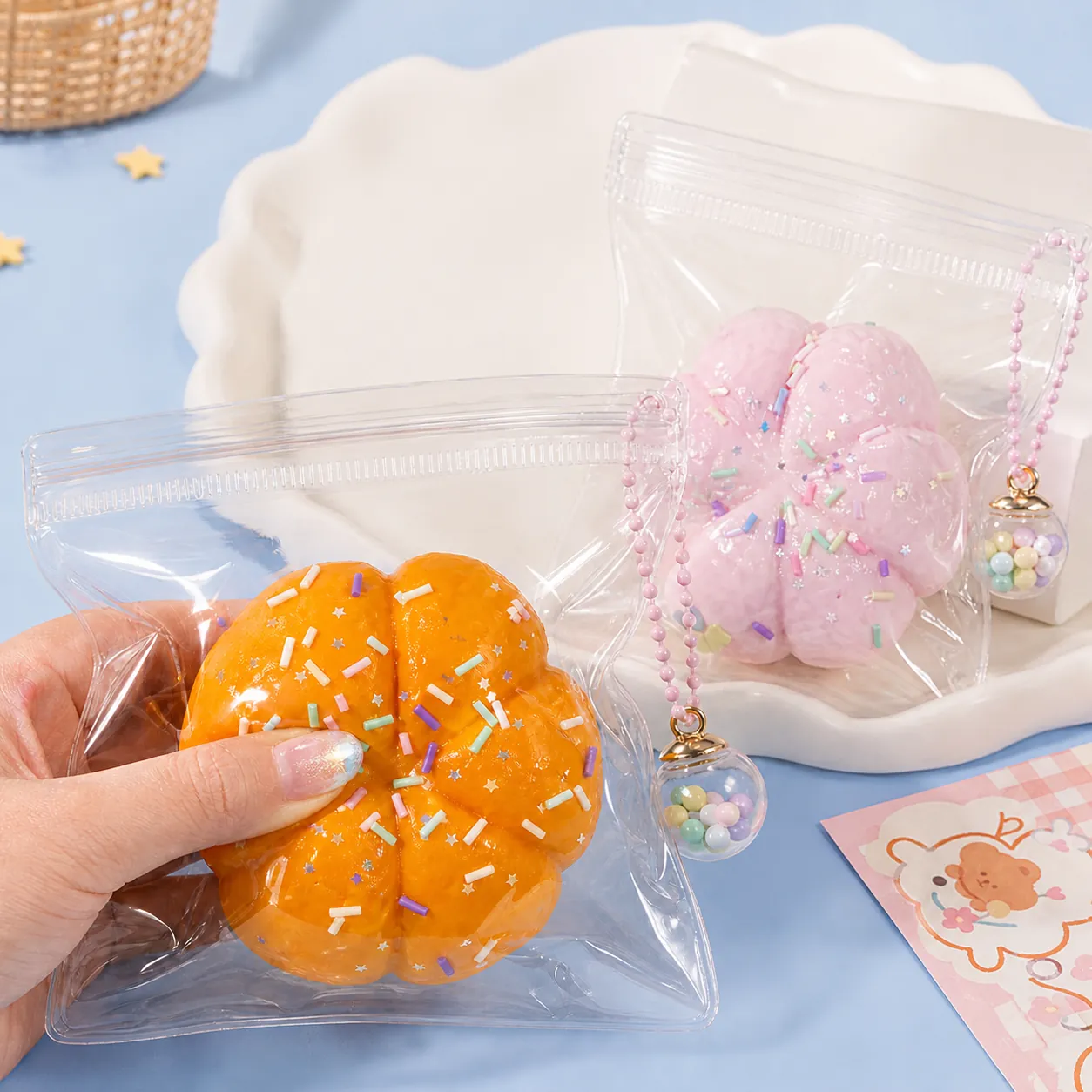 Kürbisbrot Squishy Spielzeug TPR Langsam Steigend Stressabbau Quetschspielzeug Für Kinder Erwachsene Büro Schreibtisch Deko Halloween Party