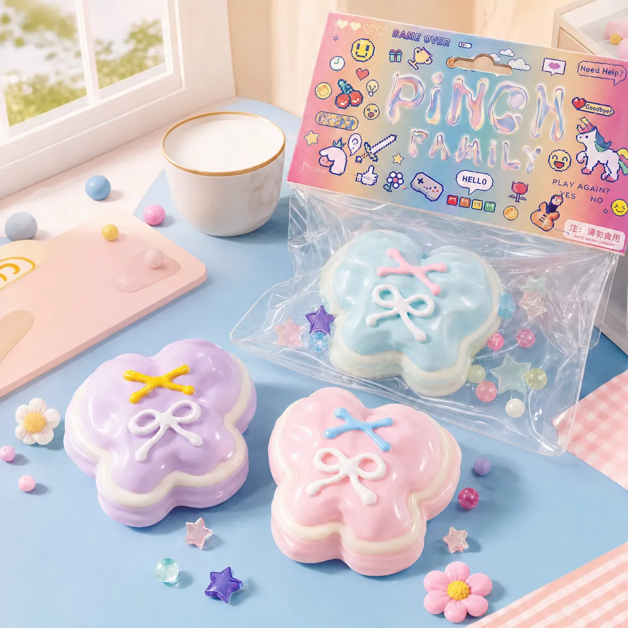 Butterfly Shape Simulated Food Squishy Toy TPR Slow Rebound Stress Relief Toy For Kids Adults Sweet Healing Decompression Gift
