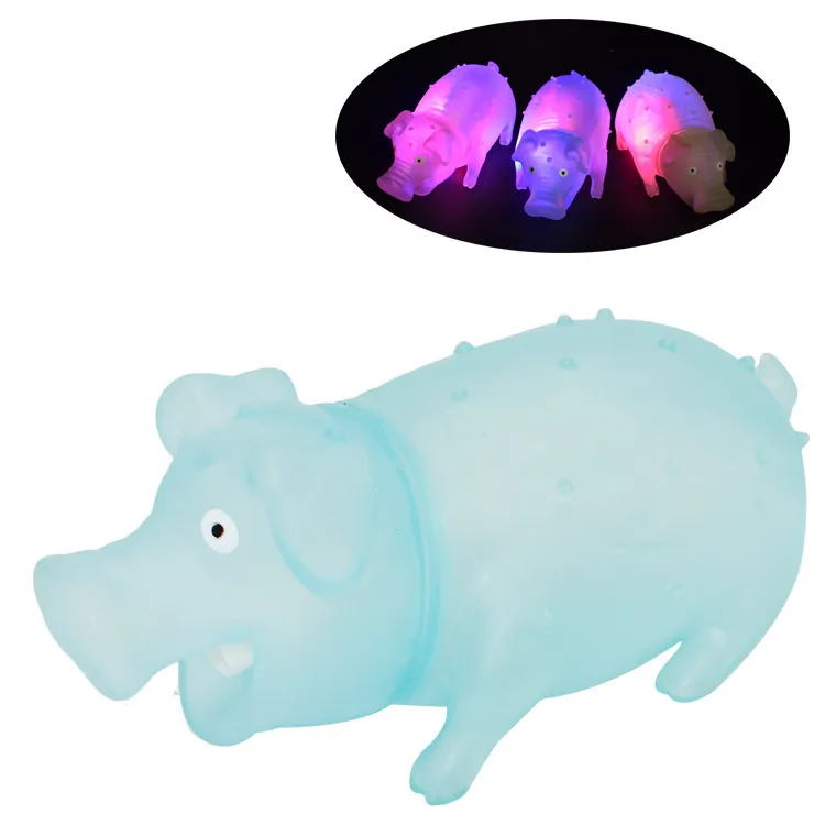 Nieuwigheid Lichtgevend Schreeuwend Speelgoed Plastic Piepend Varken Kip LED Oplichten Prank Speelgoed Stressvermindering
