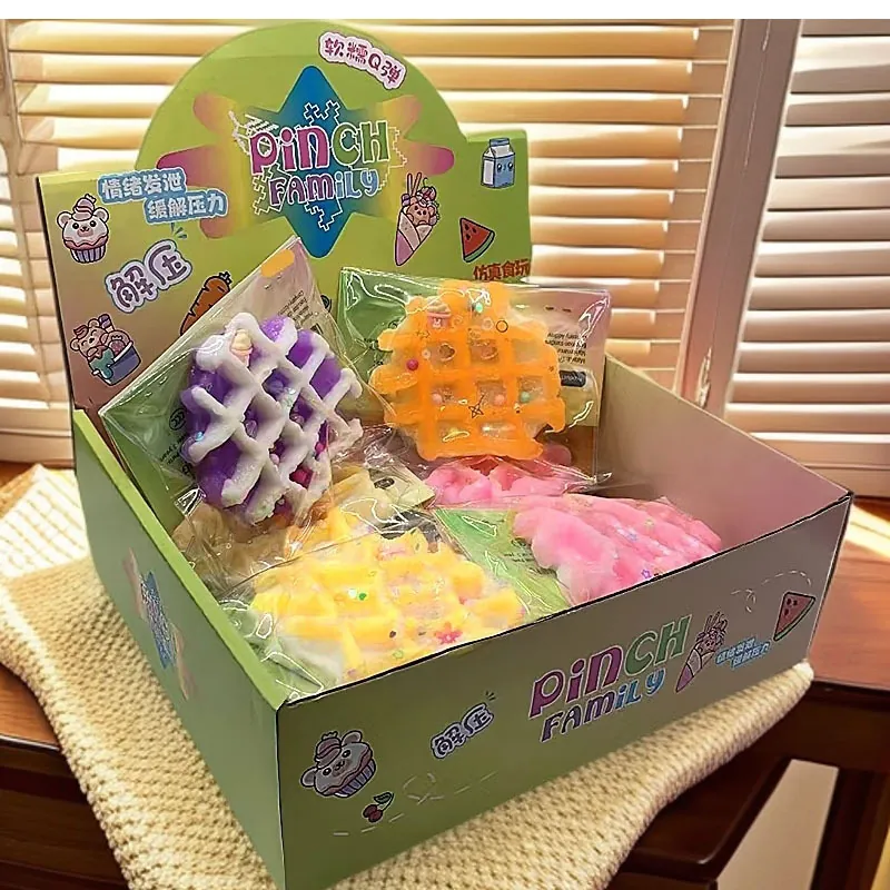 Simuliertes Waffelkuchen Squishy Spielzeug Weich Langsam Rebound Käsebrot Dekompression Squeeze Spielzeug Für Kinder Erwachsene Stressabbau