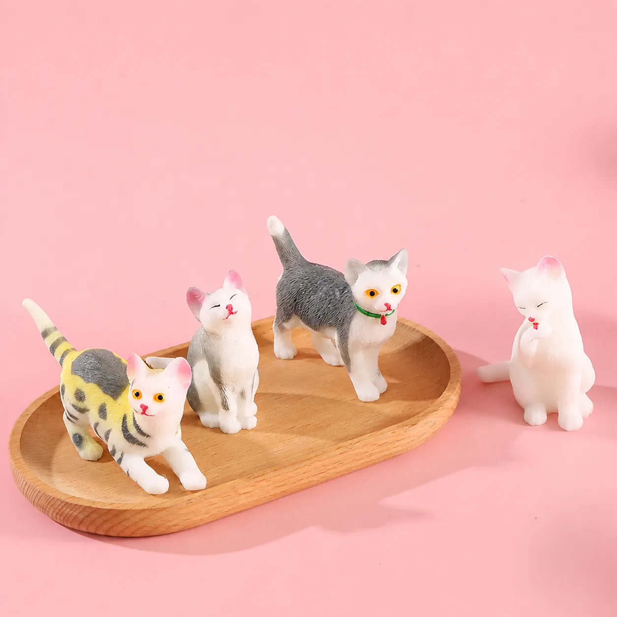 Giocattolo Squishy Gatto Carino Simulato in Silicone Antistress Gattino Cartone Animato Giocattolo da Spremere Ornamento da Scrivania