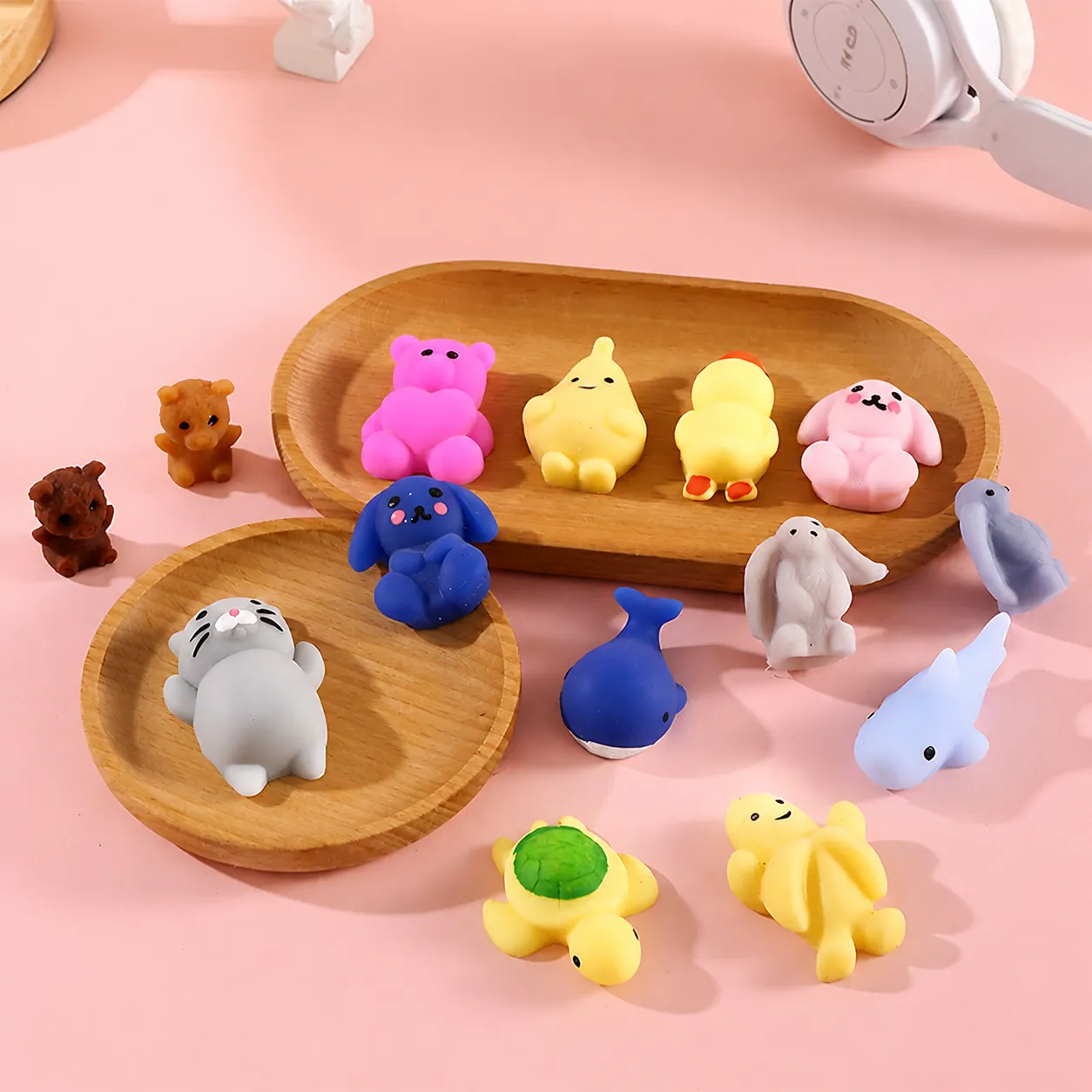Jouet à Presser Animaux Dessin Animé Mochi Squishy Anti-Stress pour Enfants Jouets Sensoriels de Décompression Cadeaux