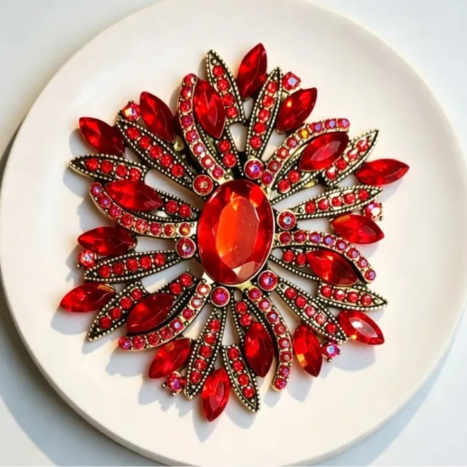 Chinese Style Pipa Lute Brooch With Imitation Jade Fu Character Pingan Buckle Alloy Artificial Pearl Floral Pin For Women Jewelry