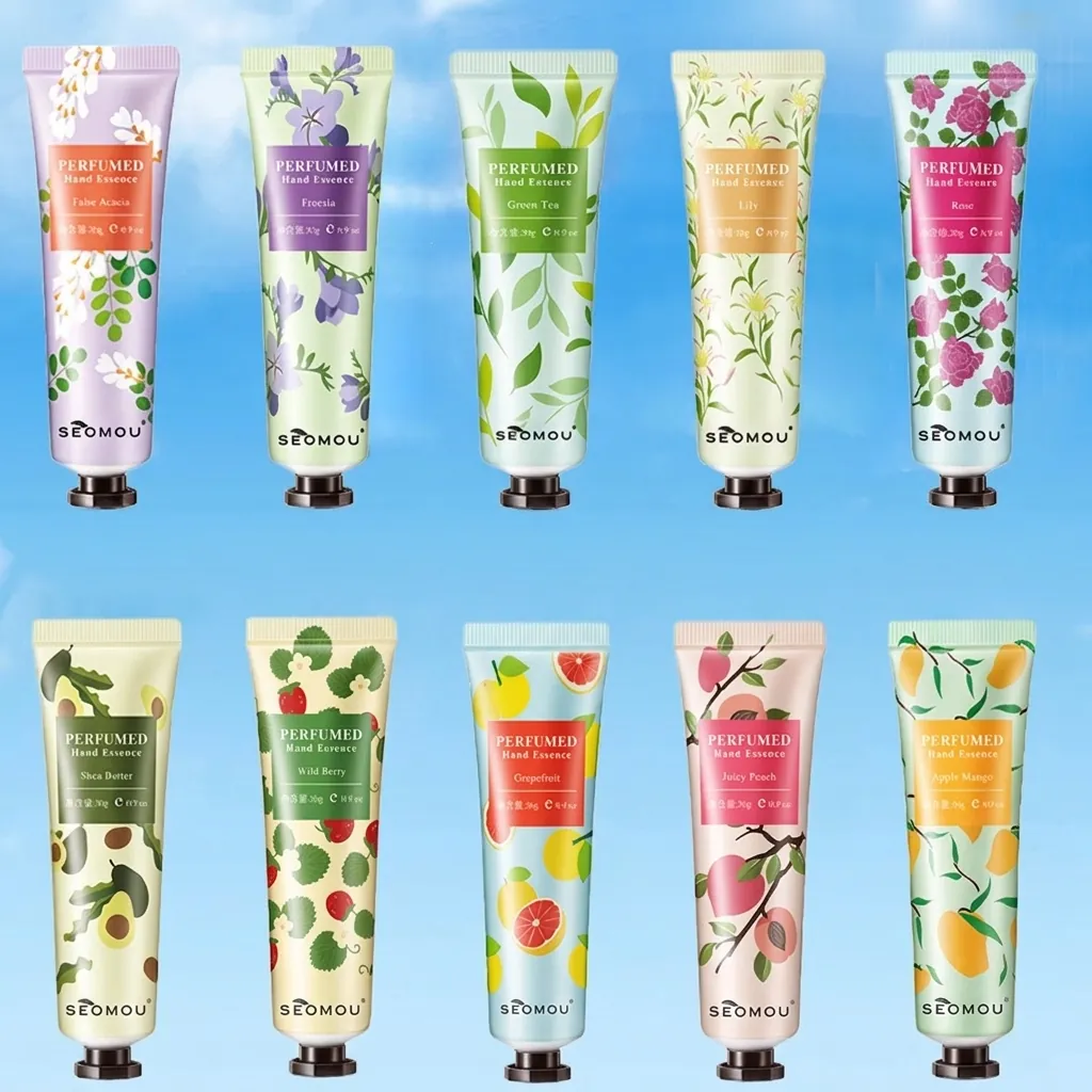 SEOMOU Moisturizing Hand Cream Set Plant Fruit Scented Hand Essence For Dry Skin Nourishing Skin Care Treatment For Women