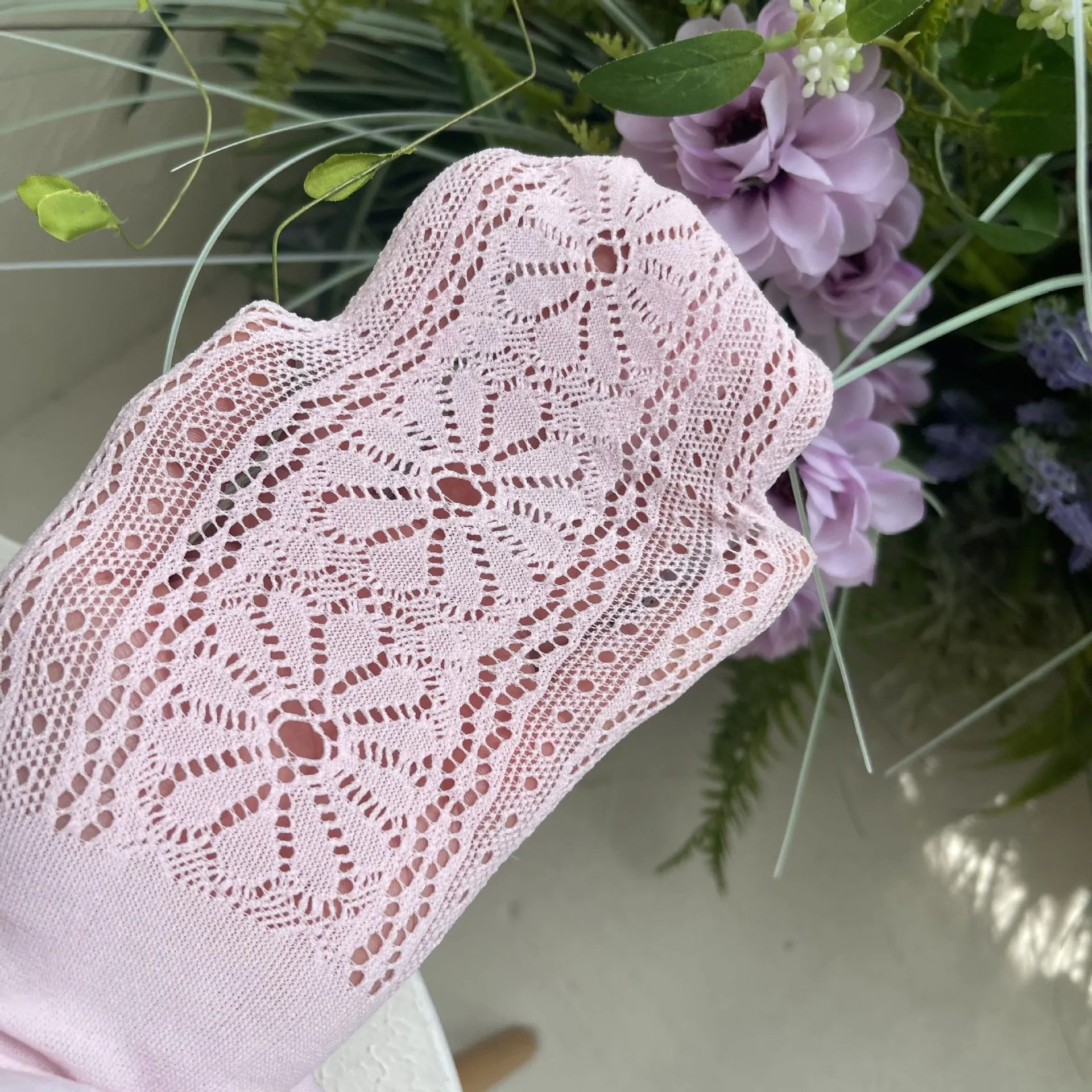 Girls Princess Mesh Tights Breathable Nylon Lace Heart Jacquard Hollow Out Pantyhose Summer Anti-Mosquito Stockings For Toddler Kids