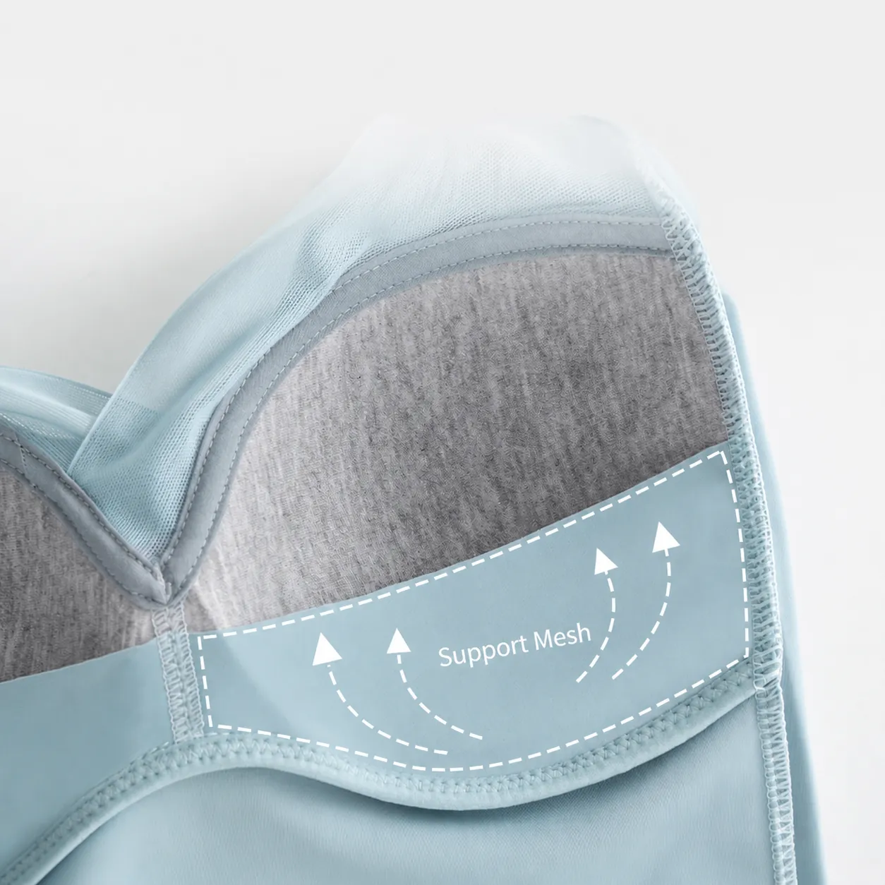 Damen Eisseide Nahtloser Sport-BH Drahtloser Push Up Integrierter Cup Fester Gepolsterter Atmungsaktiver Unterwäsche Bequemer Bralette