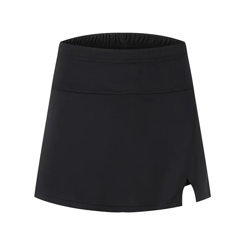 Damen Hohe Taille Badminton Tennis Skort Slim Fit Sichtschutz Sport Rock Mit Seitenschlitz Einfarbig Polyester Rock Unterteil
