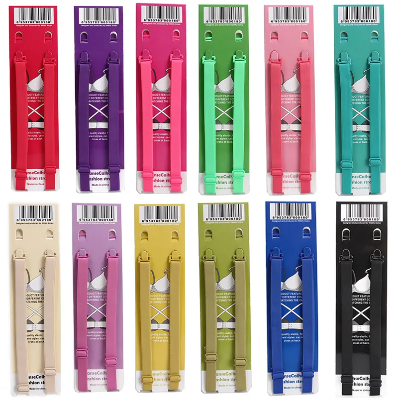 Adjustable Non-Slip Candy Color Bra Straps For Women Cross Back Decorative Shoulder Straps Underwear Accessories