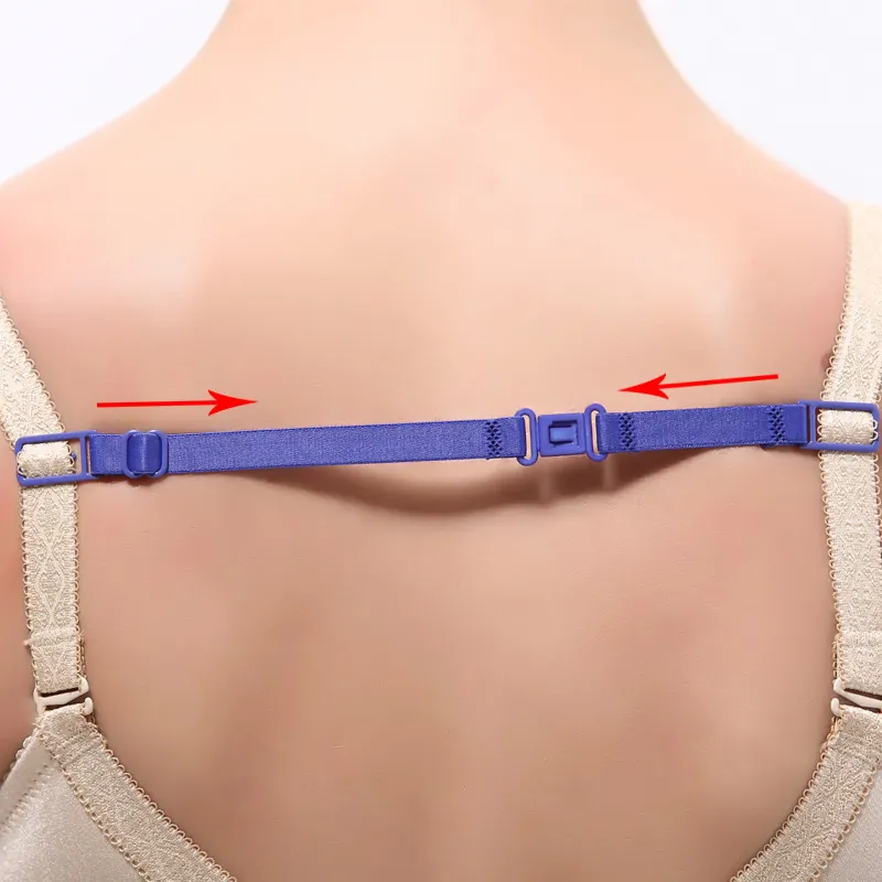 Bretelles de Soutien-gorge Antidérapantes en Nylon Réglables Clips de Bretelles Arrière Pour Accessoires de Lingerie Féminine
