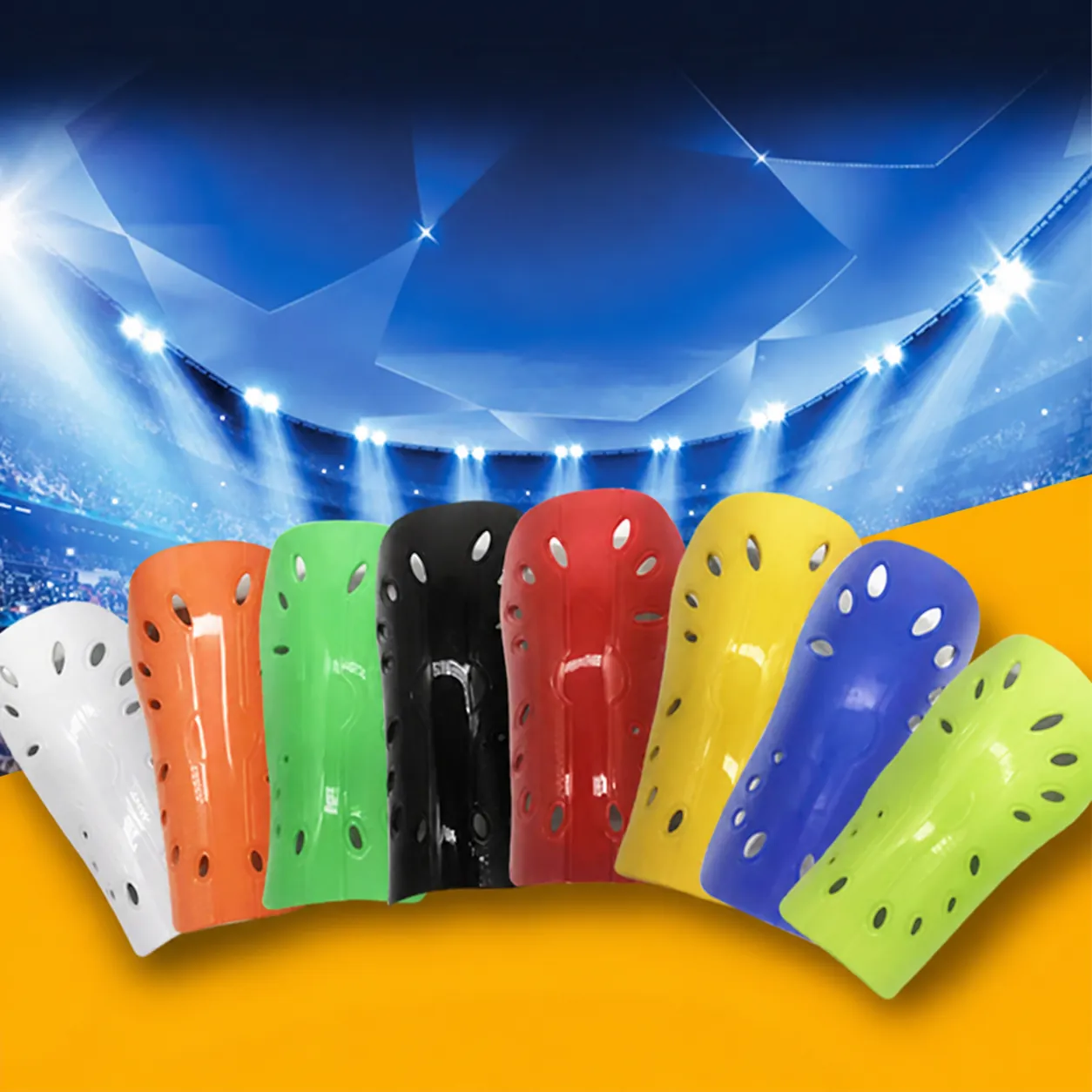 Professional Soccer Shin Guards for Adults Kids Breathable Football Shin Pads EVA Padded Protective Gear Training Competition Plastic Protectors
