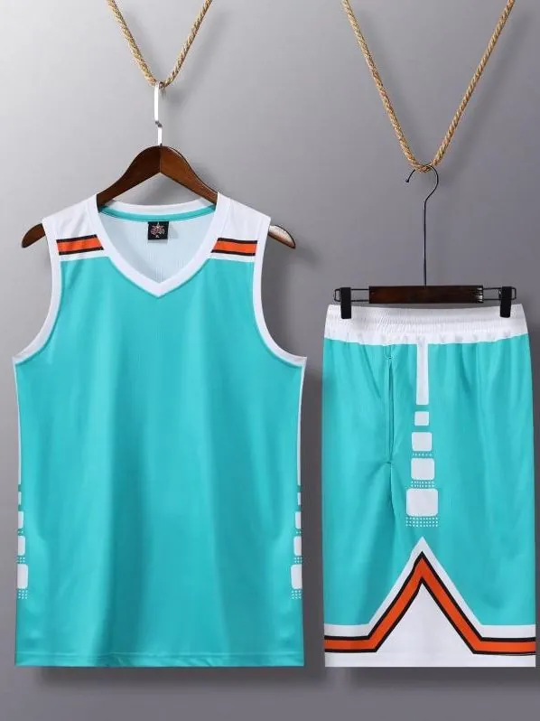 Ensemble Maillot Et Short De Basket-Ball Unisexe Enfants Adultes Maille Respirante Séchage Rapide Survêtement De Sport Haut Et Bas Uniforme D'Équipe