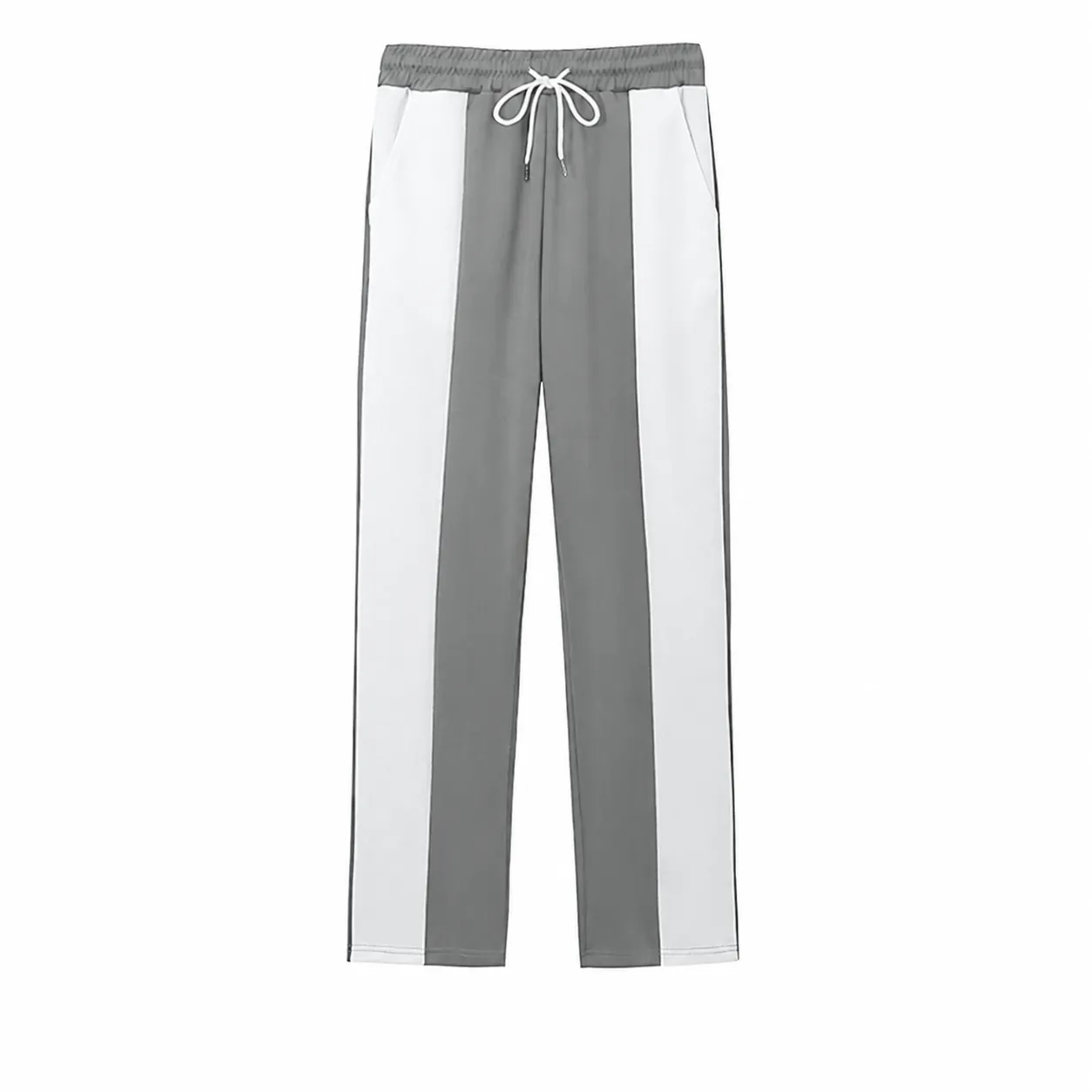 Pantaloni Sportivi da Uomo Casual Jogger Patchwork a Blocchi di Colore Coulisse Vita Elastica Asciugatura Rapida