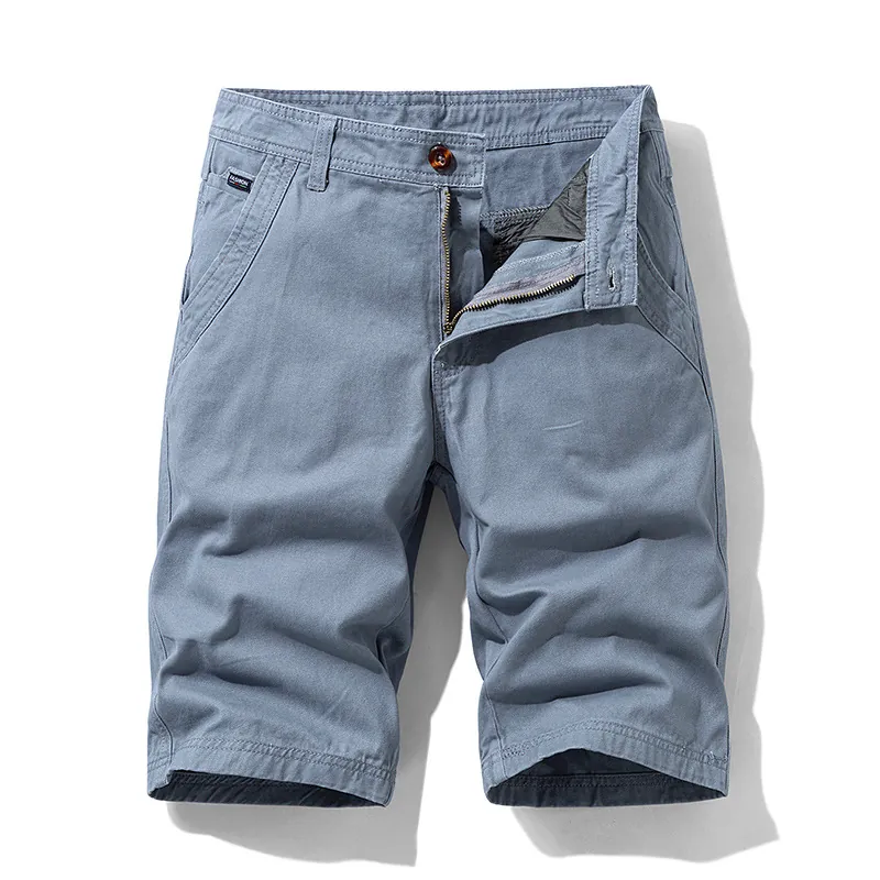 Herren Sommer Casual Cargo Shorts 100% Baumwolle Locker Sitzend Mehrfachtaschen Atmungsaktiv Dehnbar Outdoor Daily Wear Mode Shorts