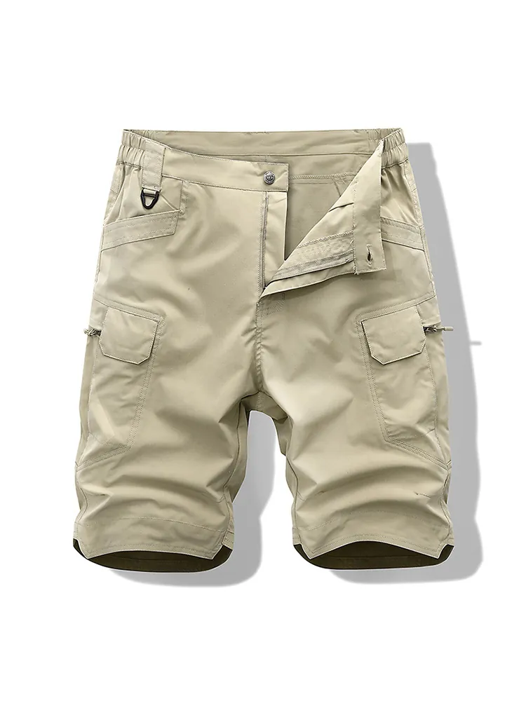 Men's Summer Fashion Korean Style Multi Pocket Cargo Shorts Loose Casual Outdoor Shorts Comfortable Breathable Polyester Bottoms