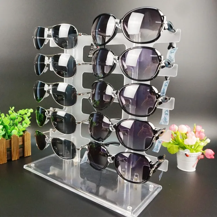 Eyeglasses Display Stand Transparent Acrylic Multi Tier Sunglasses Holder Rack Detachable Stable Base Organizer For Shop