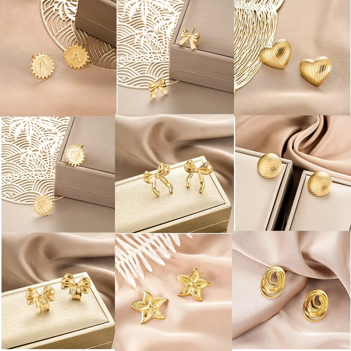 Fashion Irregular Stainless Steel Stud Earrings For Women European American Style High End Summer Jewelry Gold Silver Earrings