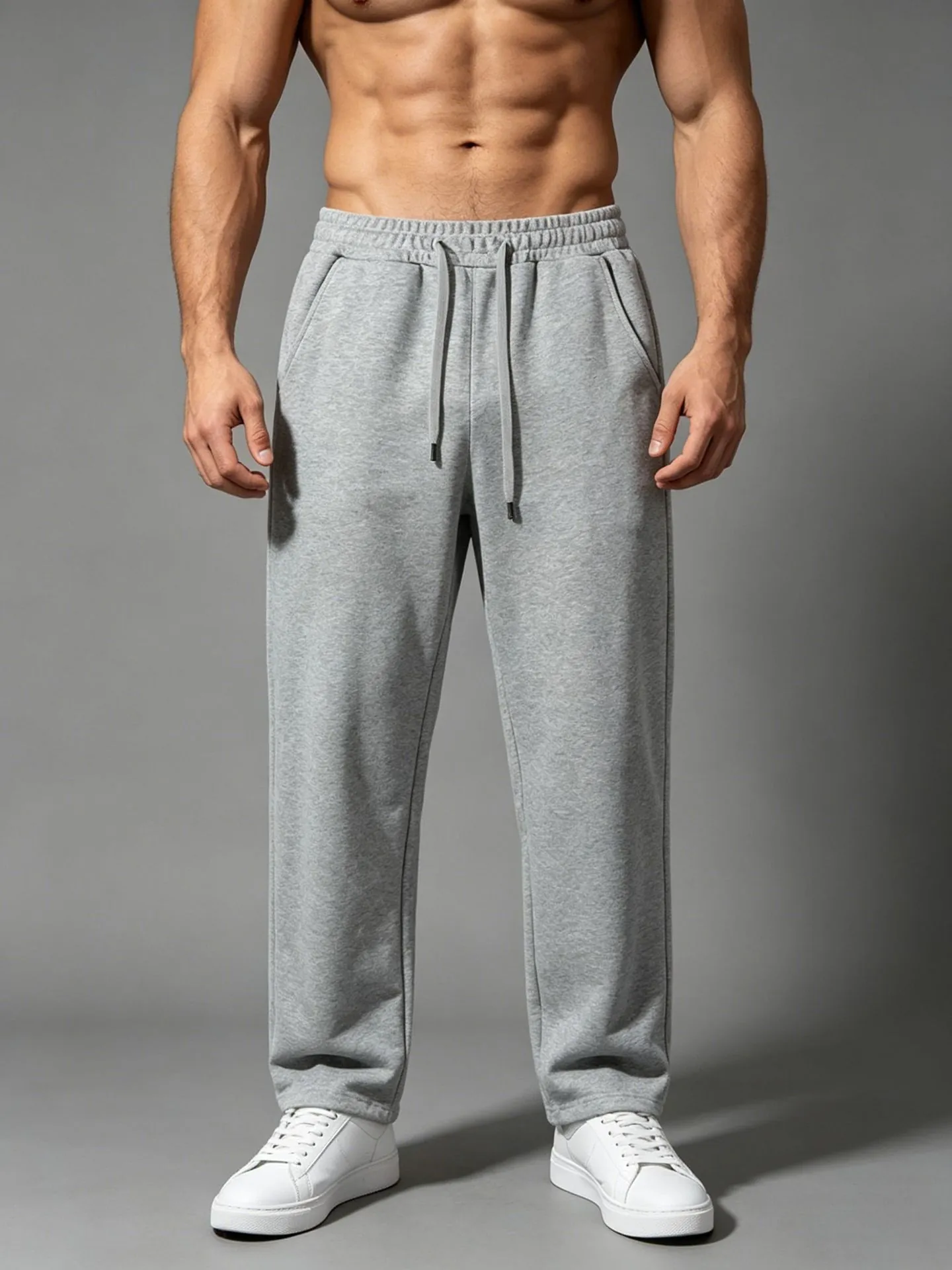 Men's Quick Dry Sport Sweatpants Loose Straight Leg Breathable Cotton Blend Running Casual Bottom For Workout Training