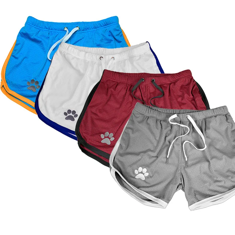 Pantalones Cortos Deportivos de Malla de Secado Rápido para Hombre Delgados Transpirables Fitness Gym Playa Cordón