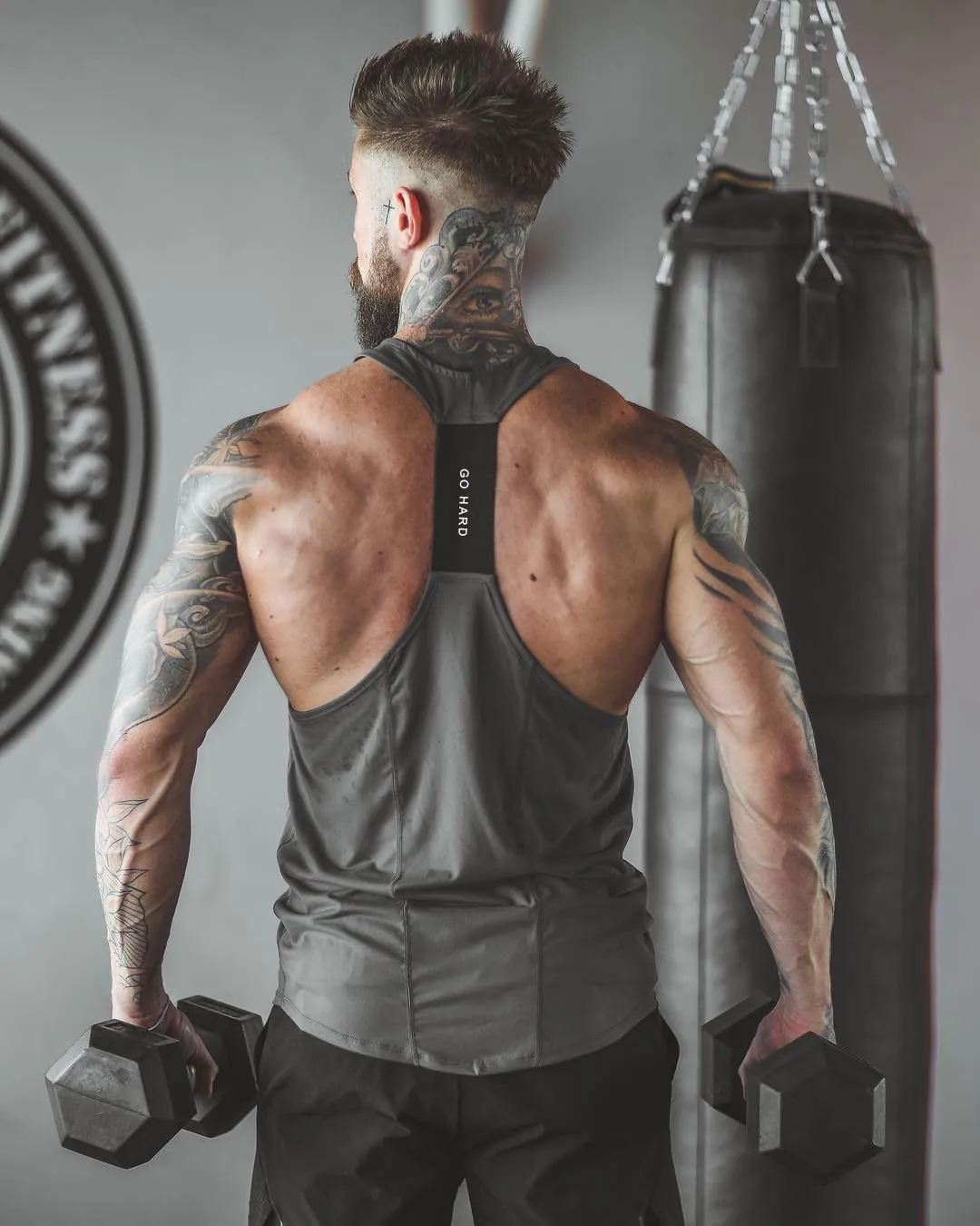 Men's Fitness Muscle Tank Top Sleeveless Gym Sport Vest Breathable Stretchy Workout Splicing Top Casual Bodybuilding Shirt