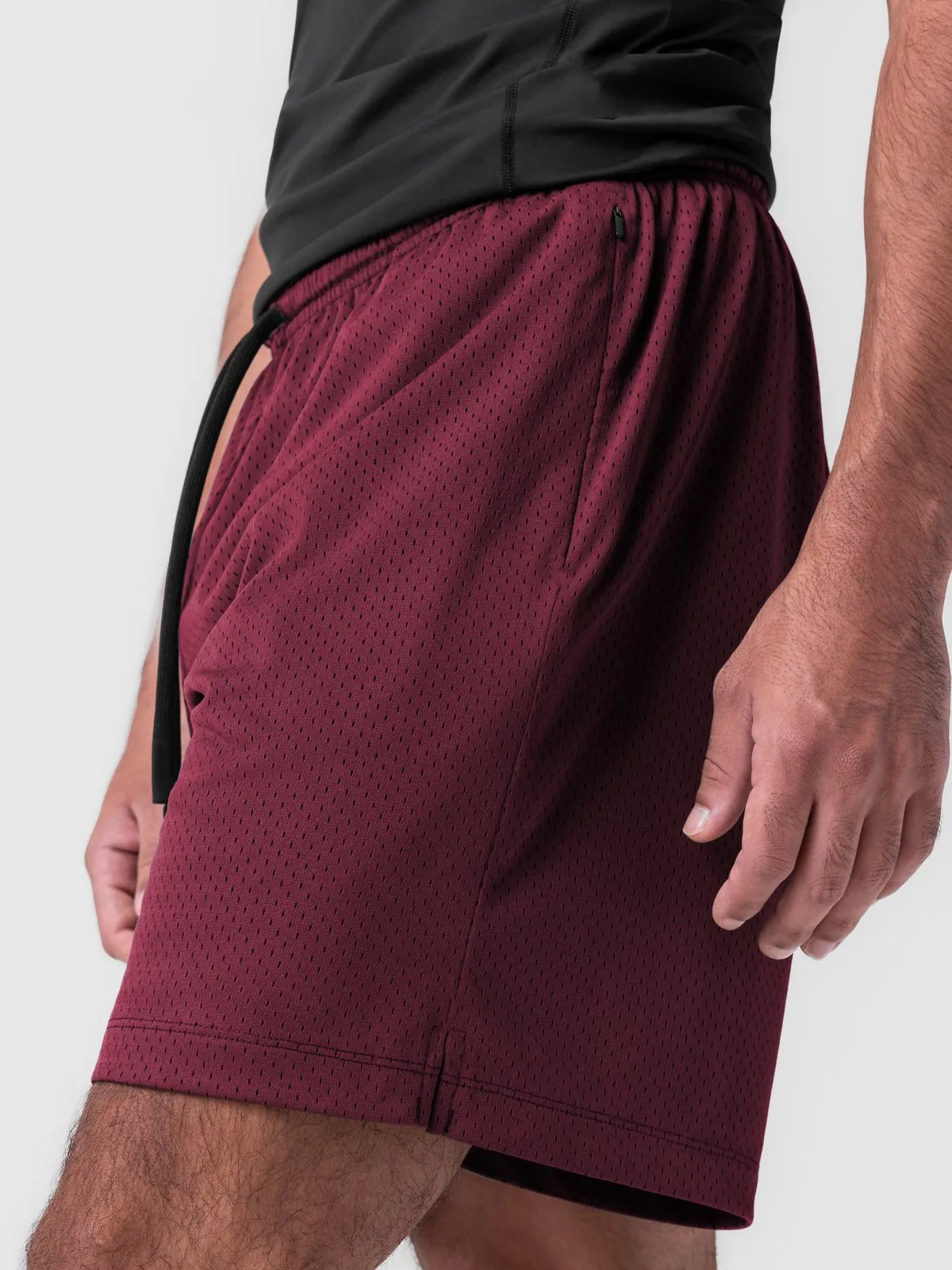 Herren Schnelltrocknend Mesh Sport Shorts Reißverschlusstaschen Atmungsaktiv Basketball Fitness Laufen Casual Strand Bottom Für Herren