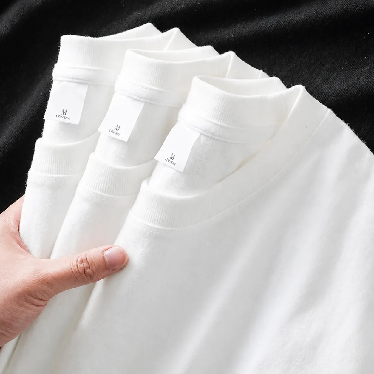 Heren Zwaargewicht Puur Katoenen T-Shirt Verlaagde Schouder Losse Oversize Ronde Hals Korte Mouw Tee Top Casual Streetwear Basic Effen Kleur Zomer Shirt