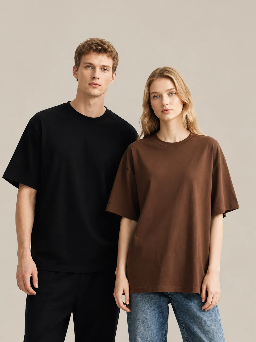 Men Heavyweight Cotton Short Sleeve T-Shirt Loose Fit Oversized Crew Neck Streetwear Hip Hop Casual Summer Tee Top