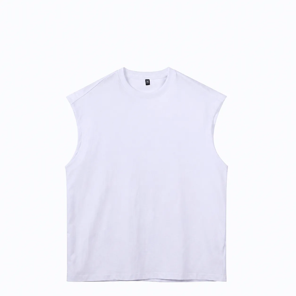 Herren Schwere Baumwolle Ärmellose Tank Top Oversized Streetwear Weste Lässig Einfarbig Unterhemd Für Sport Alltag Unisex