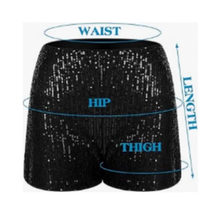 Women Sexy Sequin Shorts Fashion Low Waist Slim Fit Hot Pants Party Bottom Glamorous Glitter Knitted Patchwork Shorts For Women
