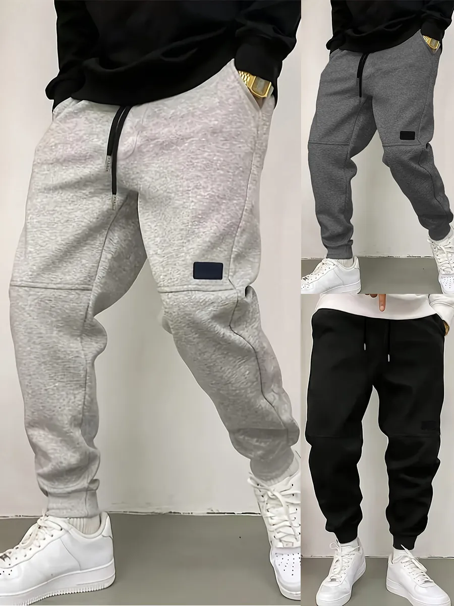Ανδρικό Παντελόνι Jogger από Πολυεστέρα Ευρωπαϊκό Μέγεθος High Street Ρετρό Casual Κορδόνι Ελαστικές Μανσέτες Παντελόνι