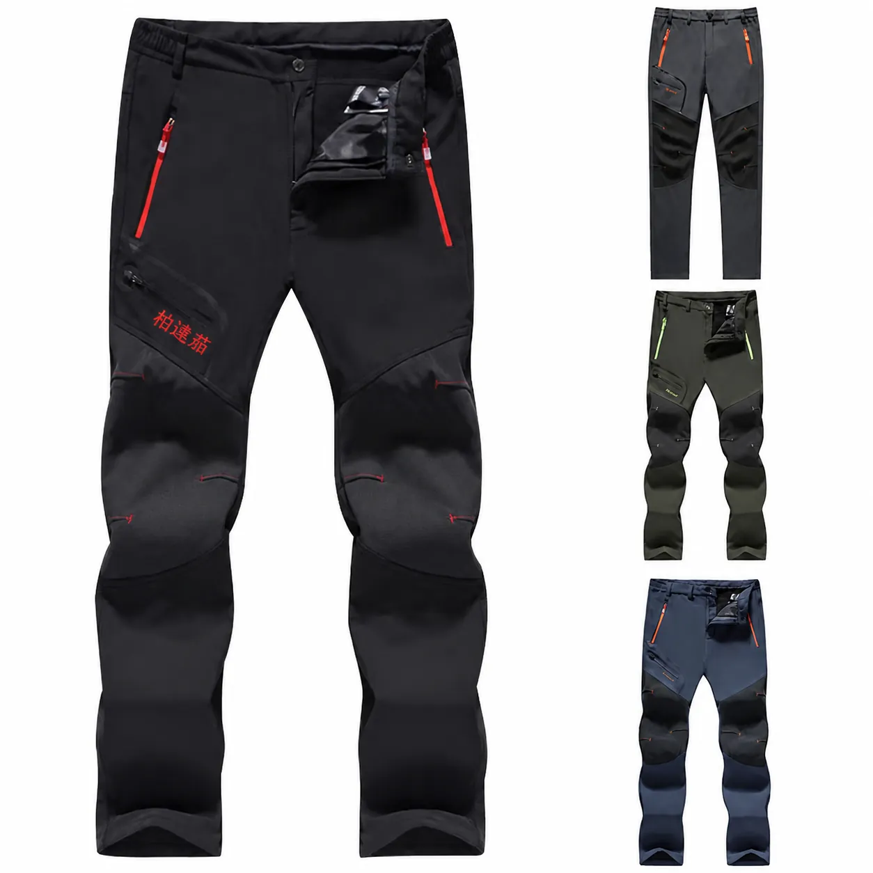 Herren Damen Outdoor Softshell Wandern Hose Wasserdicht Winddicht Fleecefutter Skihose Schnelltrocknend Thermisch Klettern Angeln Sport Bottoms