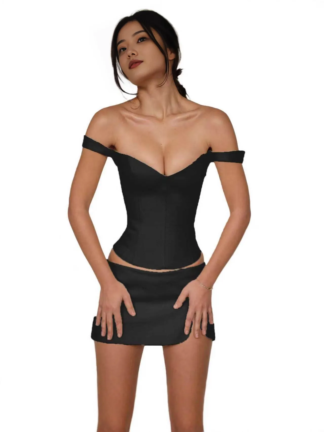 Dames Sexy Katoenen Corset Top Slim Fit Taille Shaping Vetersluiting Achterkant Effen Kleur Europese Stijl Camisole Top