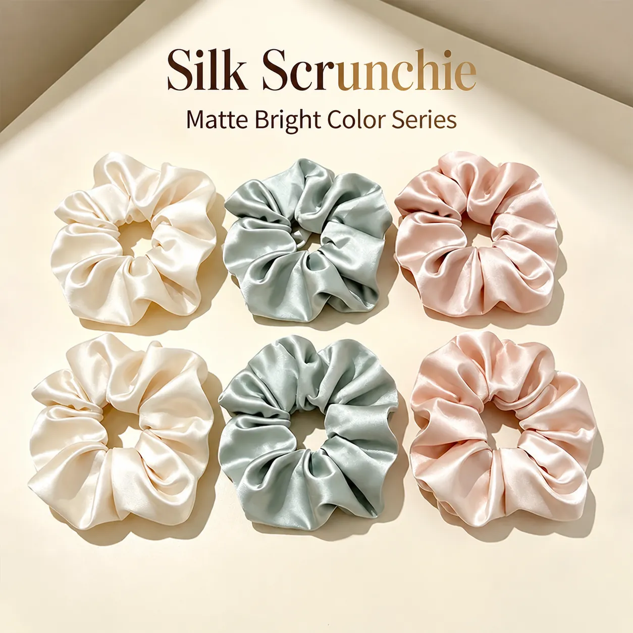 Coletero de Satén Extragrande Goma de Pelo Elástica Grande Estilo Bosque Elegante Accesorio para el Pelo Efecto Seda para Mujer Coleteros Plisados