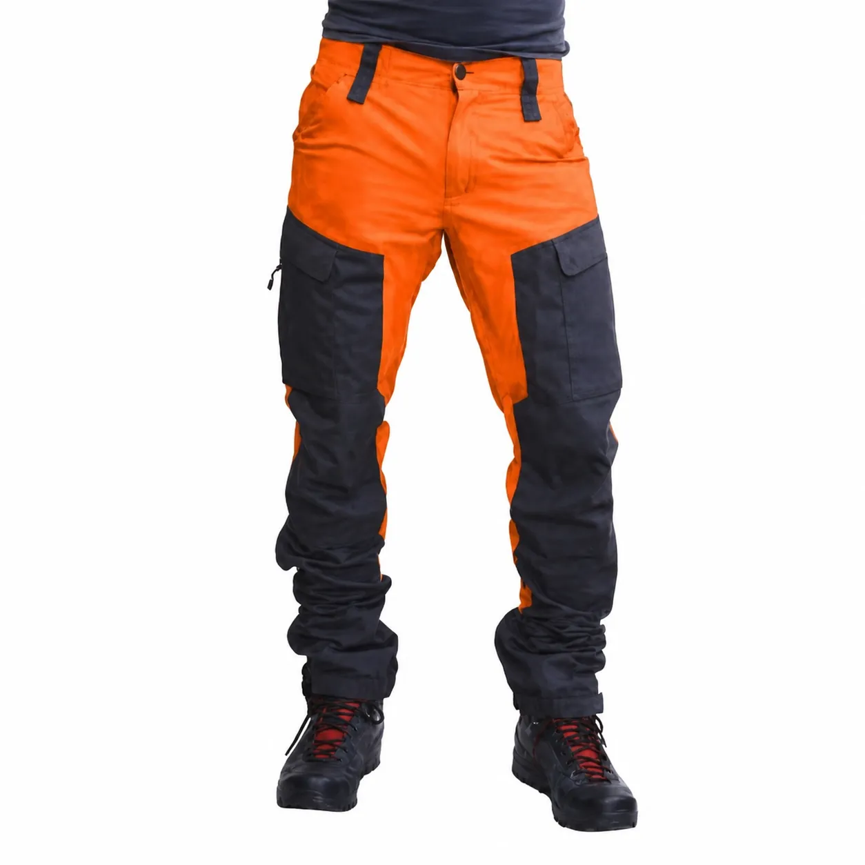 Ανδρικό Casual Slim Fit Παντελόνι Cargo Πολλές Τσέπες Εξωτερικά Σπορ Color Block Παντελόνι Moto Στυλ Μοντέρνο Βαμβακερό Παντελόνι για Άνδρες