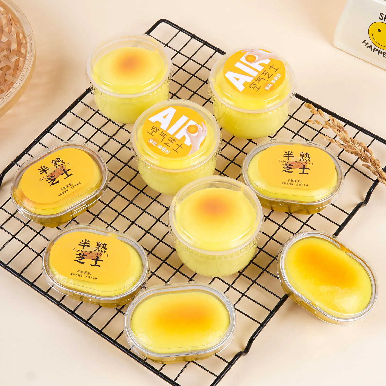 Pan de Queso Medio Horneado Simulado Realista Squishy PU de Crecimiento Lento Juguete para Alivio del Estrés Modelo de Comida Decoración