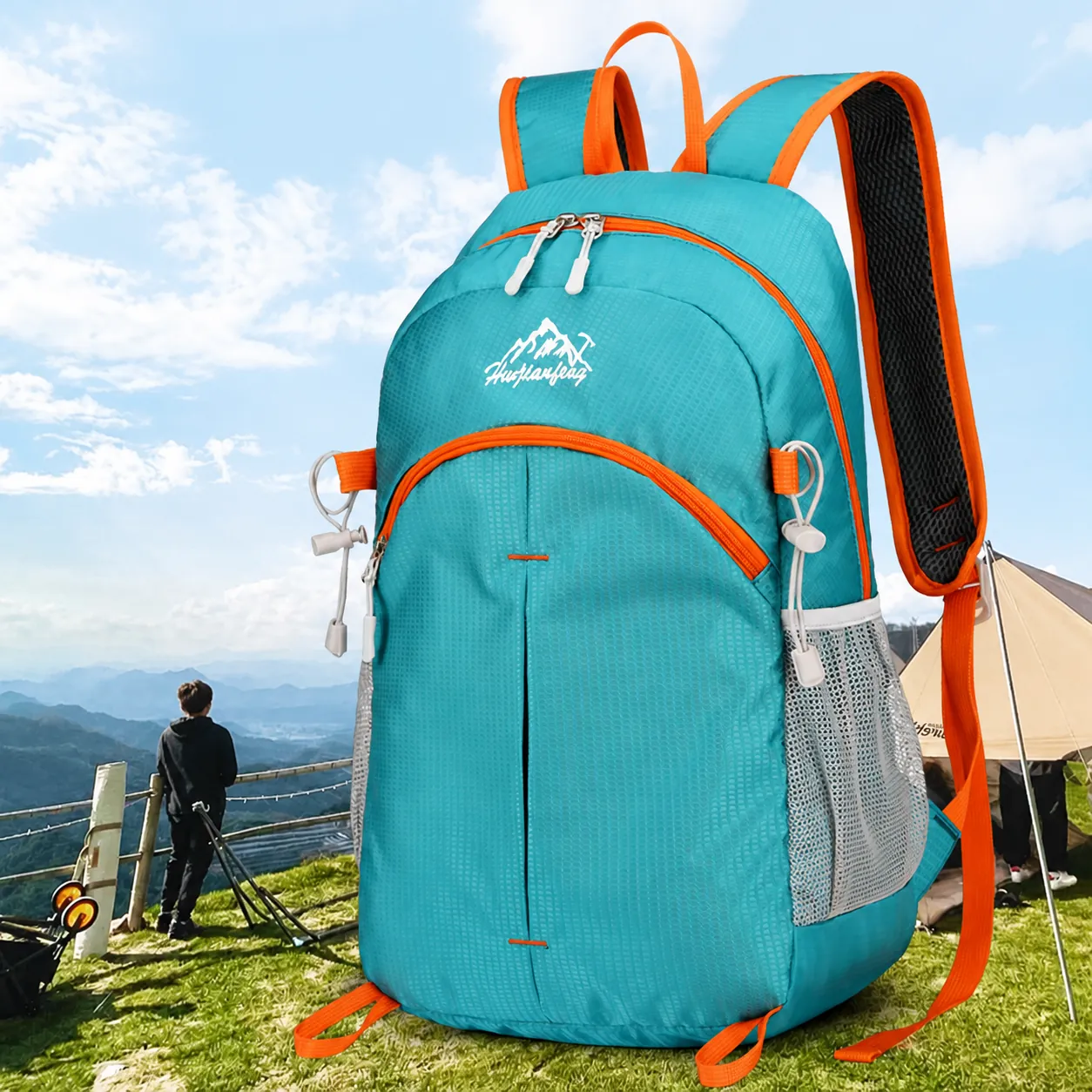 Ultra-light Foldable Outdoor Sports Backpack Large Capacity Waterproof Nylon Travel Bag For Hiking Cycling Unisex Travel Backpack