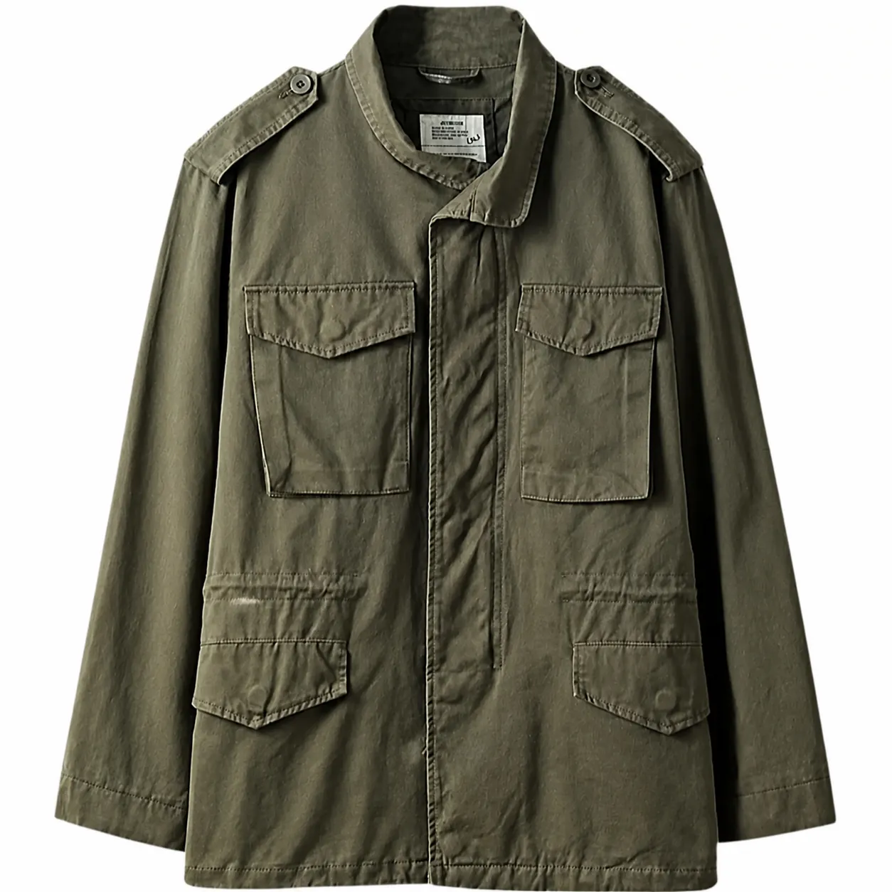 Chaqueta de Trabajo Vintage para Hombre Multibolsillos Ajuste Holgado Casual Estilo M-65 Militar Utility Cortavientos Ropa de Abrigo para Hombre Top
