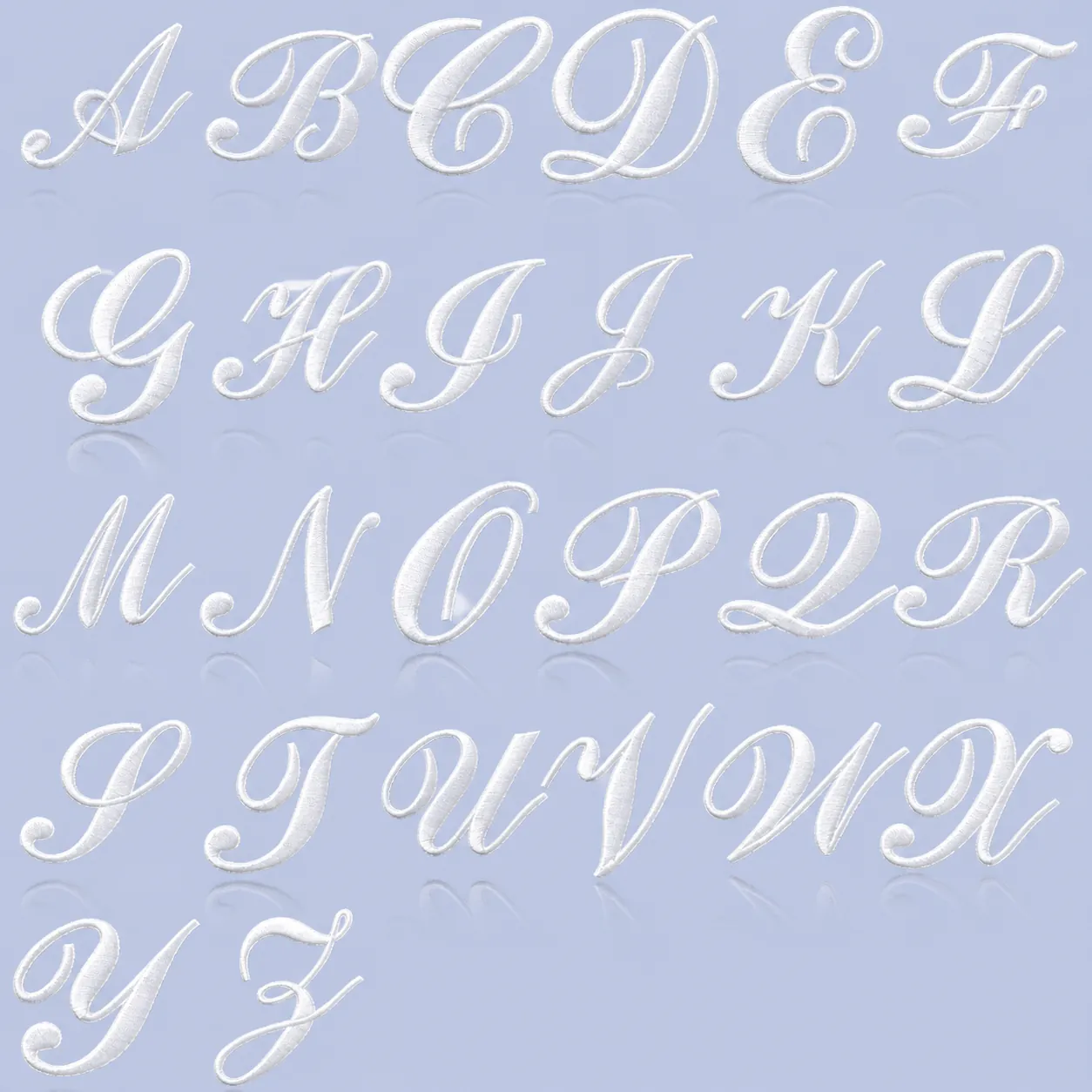 Écussons Brodés Alphabet Anglais Cursif Blanc Lettres Cursives à Repasser Pour Vêtements Sacs DIY Lettres Brodées Alphabet