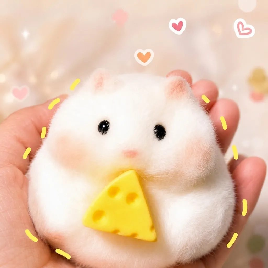 Simulation Plush Hamster Squishy Stress Relief Toy Soft Rebound TPR Squeeze Toy Cute Cartoon Animal Squishy Toy For Office Home Stress Relief