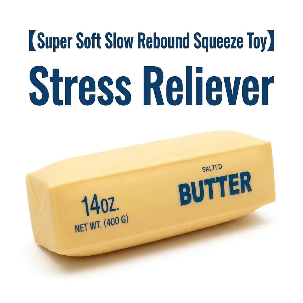 Large Squishy Slow Rebound Butter Stick Toy Stress Relief Simulated Food Squeeze Toy For Adults Kids Funny Sensory Toy