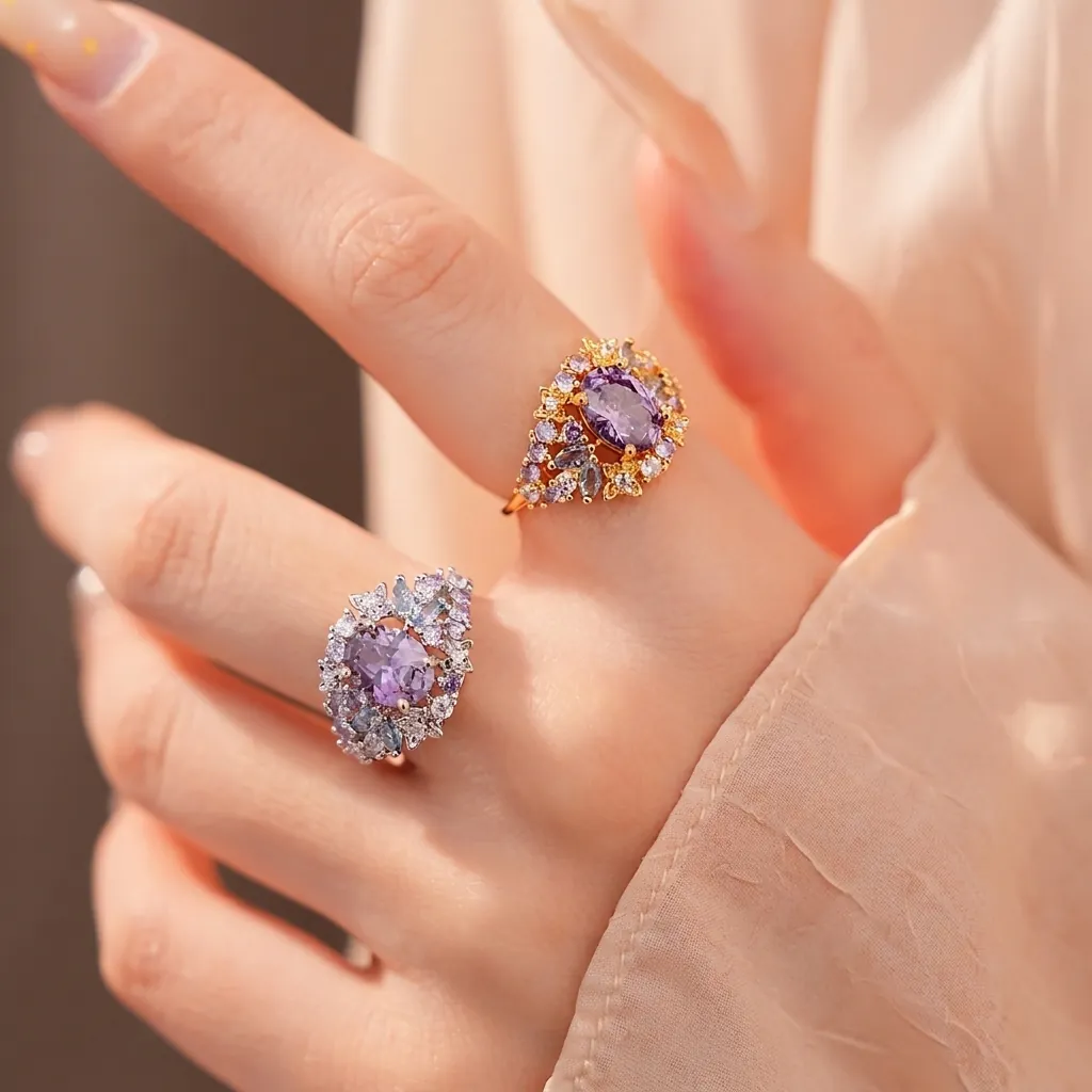 18K Vergoldeter Ovaler Zirkonia Offener Ring Vintage Palaststil Exquisiter Verstellbarer Fingerring Für Damen Premium Schmuck Geschenk