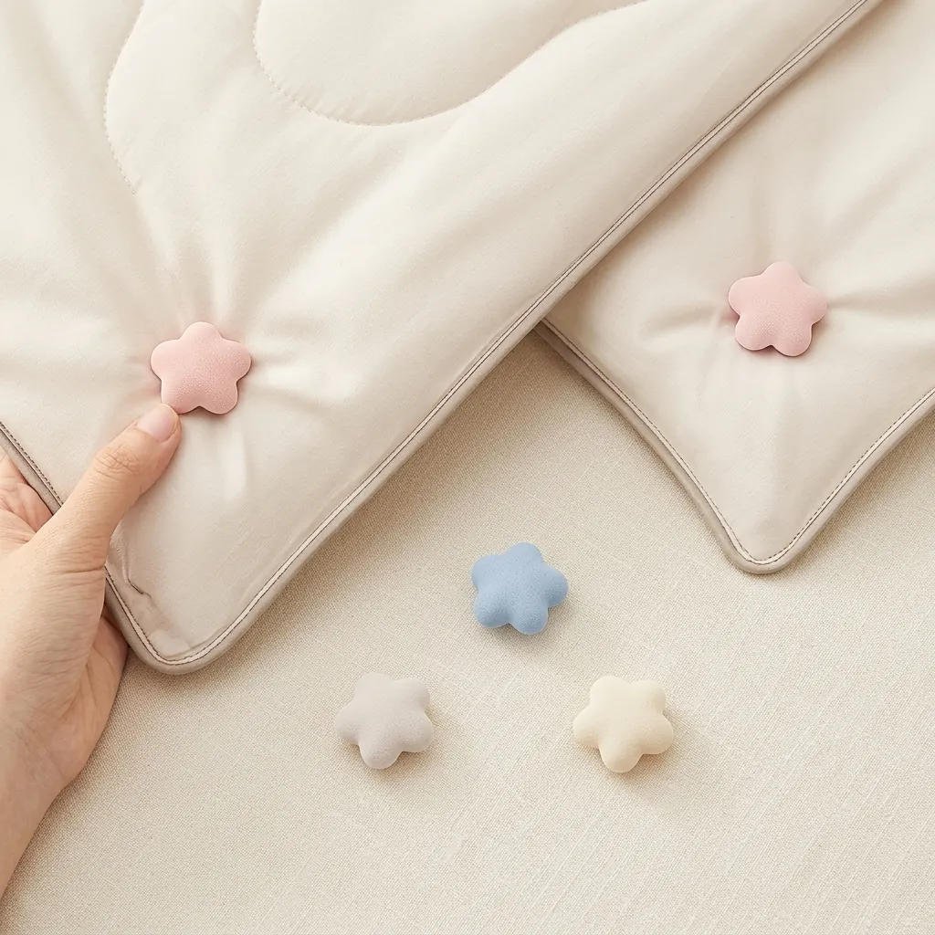 Clips De Fixation Pour Couette Coton Forme Étoile Fleur Anti Glissement Attache Pour Literie Sécurité Déverrouillage Bouton Colle Souple