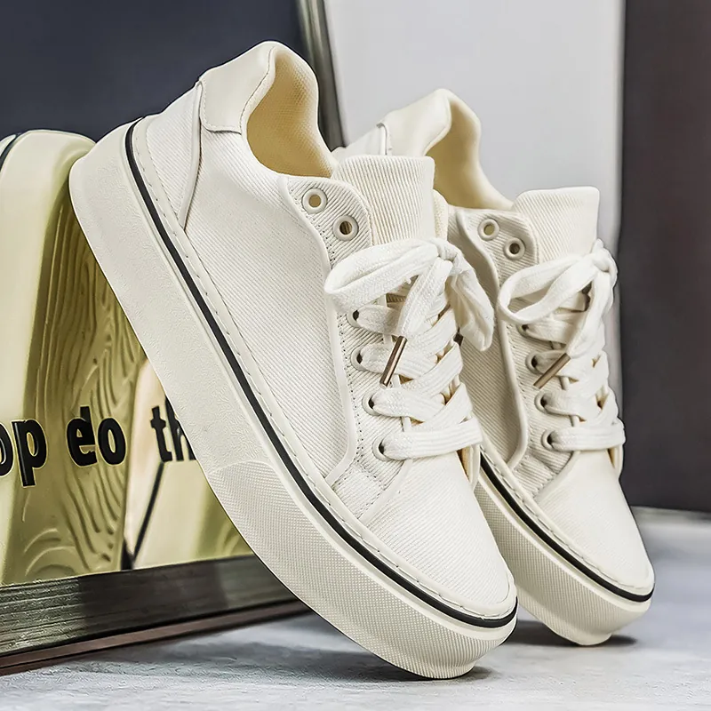 Men Canvas Sneakers Designer Low Top Platform Skate Shoes Retro Color Block Synthetic Leather Splicing Outdoor Fashion Shoes