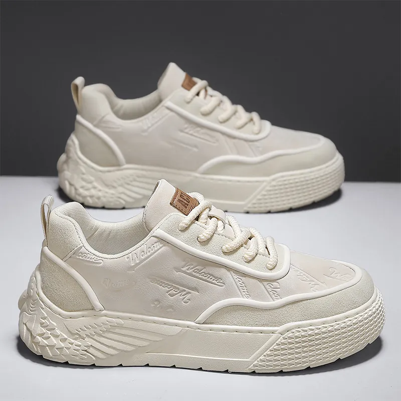 Herren Retro Casual Work Board Schuhe Low Top Kunstleder Sneakers Mit Flügelmuster Sohle Mode Outdoor Wanderschuhe