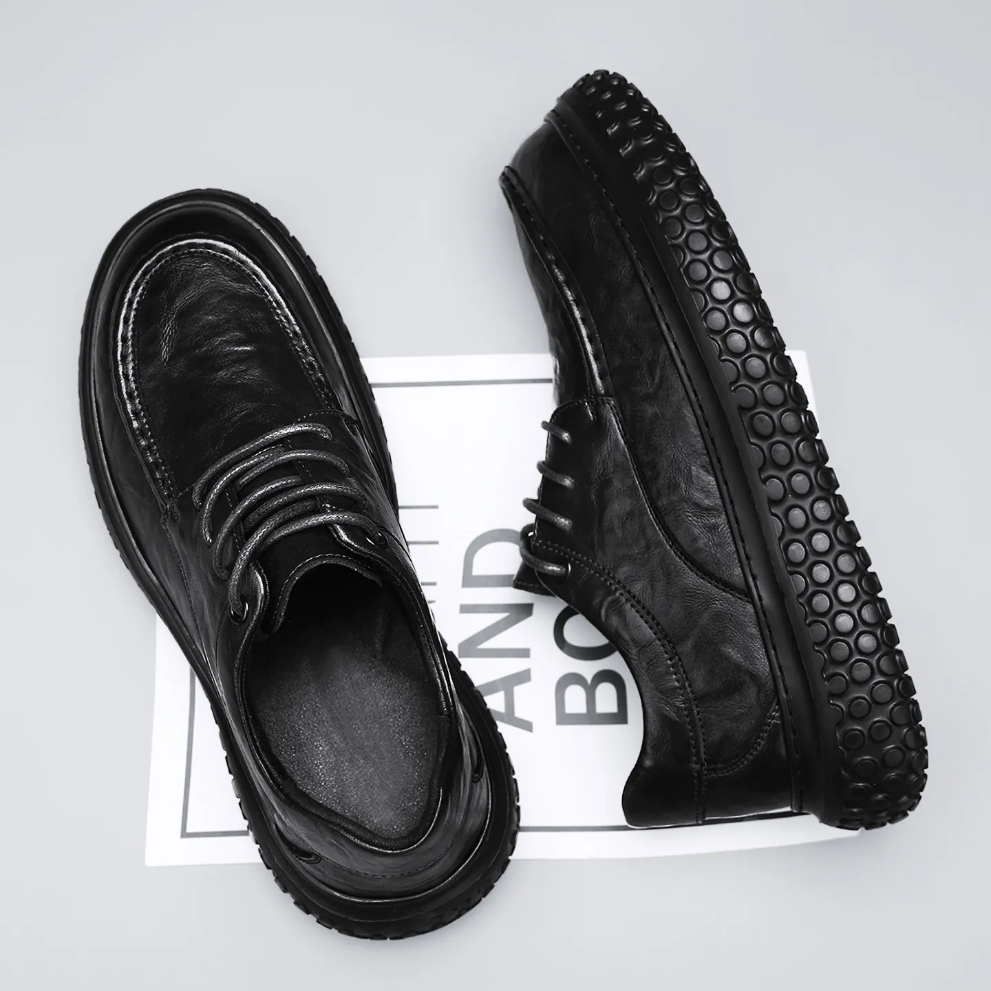 Men's Waterproof Non-slip Chef Shoes Leather Work Shoes For Kitchen Driving Casual Lace Up Slip On Loafers
