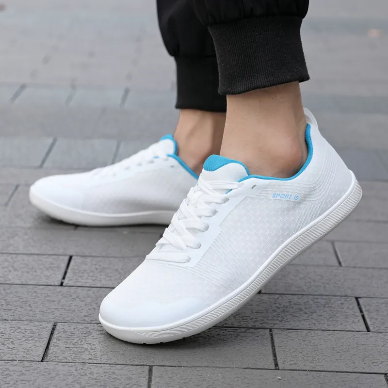 Unisex Barfußschuhe Breiter Zehenbereich Zero Drop Minimalistische Laufschuhe Atmungsaktive Mesh Outdoor Wanderschuhe Freizeit Sport