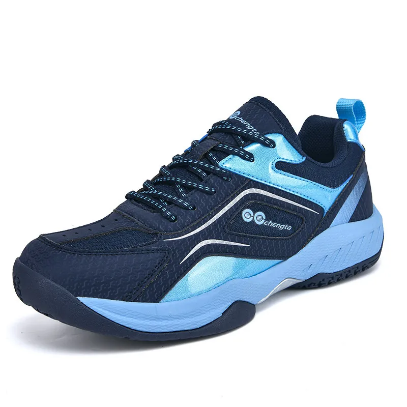 Chengta Men Professional Badminton Tennis Shoes Breathable Mesh Shock Absorption Non-Slip Rubber Sole Sports Training Sneakers