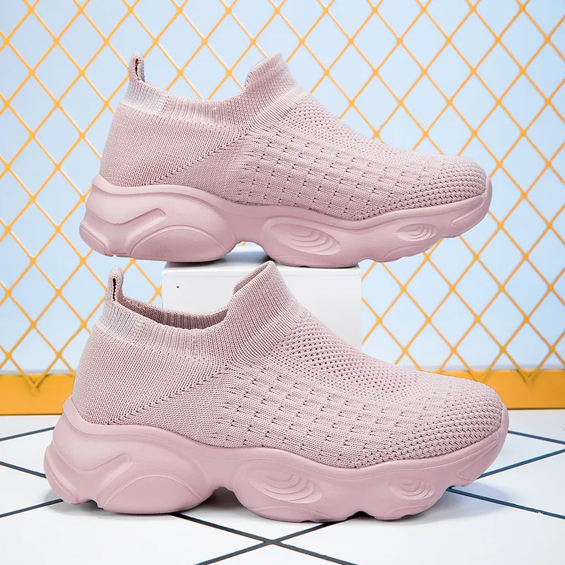 Kinder Flyknit Socken Sneaker Atmungsaktiv Slip On Freizeitschuhe Für Jungen Mädchen Kinder Outdoor Sport Training Schuhe