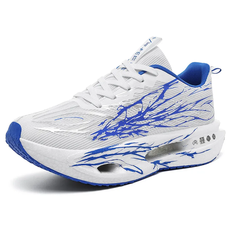 Boys Professional Ultra Light Carbon Plate Running Shoes Breathable Mesh Cushioning Sport Sneakers Chitu Series Heartbeat